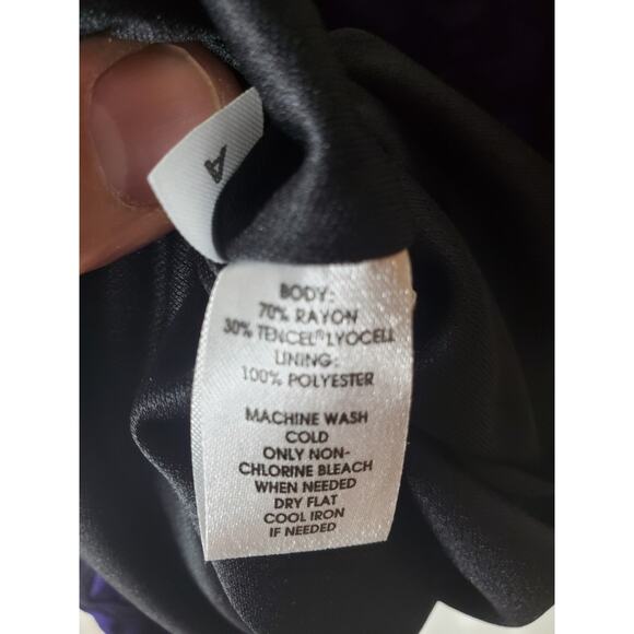 Loft Sleeveless Purple/Black Animal Print Dress, Medium - Picture 6 of 6